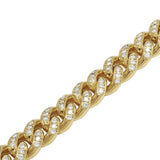 10mm Iced Out Gold Cuban Link Chain CJ