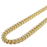 10mm Iced Out Gold Cuban Link Chain CJ