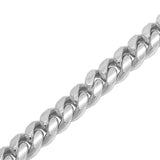 10mm Iced Out White Gold Cuban Link Bracelet