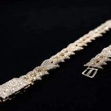 16mm Iced Out Gold Cuban Gucci Link Chain