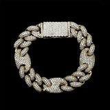 Iced Out Gold Gucci Cuban Bracelet 16mm