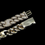 16mm Iced Out Gold Gucci Cuban Bracelet