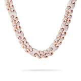 Iced Out Rose Cuban Gucci Link Chain 16mm