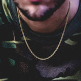 3mm Gold Cuban Link Chain