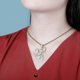 Gold Butterfly Cubis Pendant Iced Out