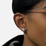 Iced Halo Earrings (S925)