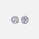 Iced Halo Earrings (S925)