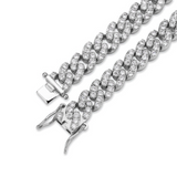 Iced Out White Gold Cuban Link Bracelet 8mm