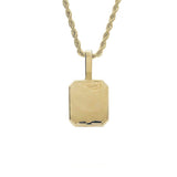 Blue Gemstone Pendant Iced Out