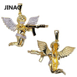 Iced Out Gangsta Angel Pendant