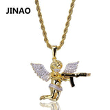Iced Out Gangsta Angel Pendant