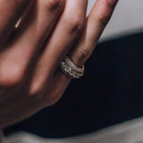 Iced Out Gold Spinning Layered Tennis Ring