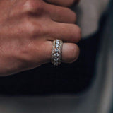 Iced Out Gold Spinning Layered Tennis Ring