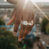 Iced Out Gold Square Cubic Ring