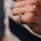 Iced Out White Gold 5 Layers Tennis Ring