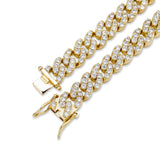 Iced Out Gold Cuban Link Bracelet 8mm