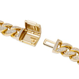 16mm Iced Out Gold Cuban Link Chain