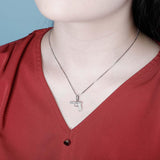 White Gold Cubic Gun Pendant Iced Out