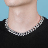 Iced Out White Gold Cuban Link Chain 16mm