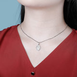 White Gold Hand Pendant Iced Out