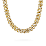 16mm Iced Out Gold Cuban Link Chain