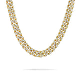 10mm Iced Out Gold Cuban Link Chain CJ