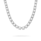 10mm White Gold Baguette Tennis Chain