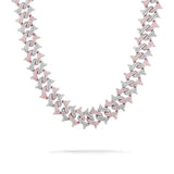 14mm Iced Out Two Tone Spike Cuban Link Chain