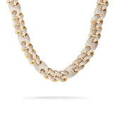 Iced Out Gold Cuban Gucci Link Chain 16mm