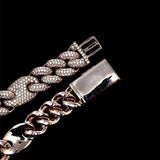 16mm Iced Out Rose Cuban Gucci Link Bracelet