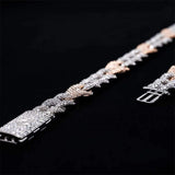 16mm Iced Out White Gold Two-Tone Cuban Gucci Link Chain