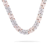 16mm Iced Out White Gold Two-Tone Cuban Gucci Link Chain