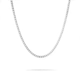 3mm White Gold Cuban Link Chain