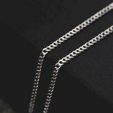 3mm White Gold Cuban Link Chain