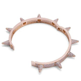 7mm Iced Out Rose Gold Spike Bracelet 7mm