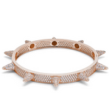 7mm Iced Out Rose Gold Spike Bracelet 7mm