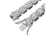 10mm White Gold Baguette Tennis Chain