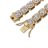 Gold Baguette Tennis Chain 10mm