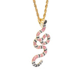 Iced Out Gucci Snake Pendant