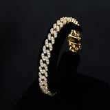 Iced Out Gold Cuban Link Bracelet 8mm