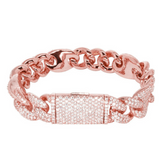 16mm Iced Out Rose Cuban Gucci Link Bracelet