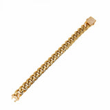 12mm Iced Out Gold Clasp Cuban Link Bracelet