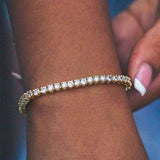 Gold Tennis Bracelet 3mm